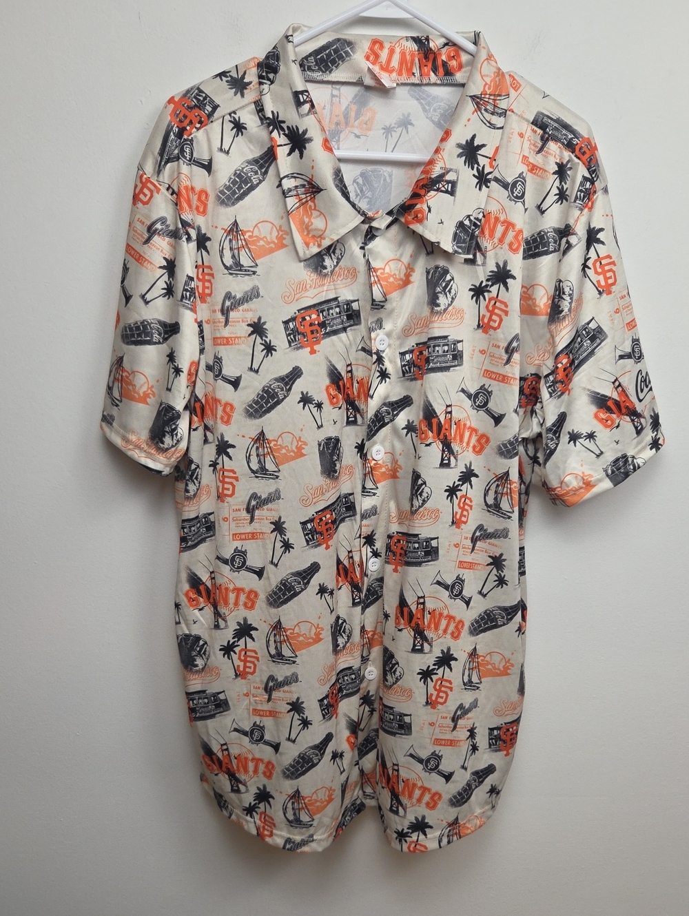 Men's MLB San Francisco Giants 2025 Aloha Button-Down Shirt SGA SF Hawaiian XL